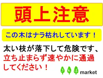 お散歩マーケット2025.5コース整備看板1-上直竹上分の写真