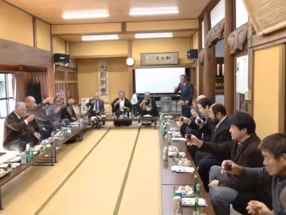 元旦祭2026懇親会乾杯　中村貢滋氏子総代-上直竹上分の写真
